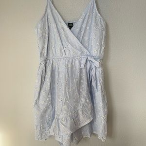 Wild Fable Light Blue Ditsy Floral Tank Romper